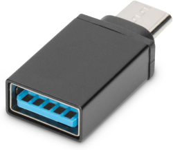 Кабел/адаптер ASSMANN AK-300506-000-S :: Aдаптер, Type C към USB A, M-F