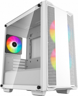 Кутия DeepCool CC360 ARGB WH, Mid Tower, Mini-ITX-Micro-ATX