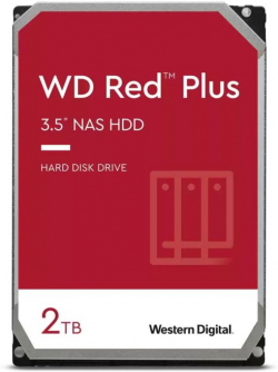 Хард диск / SSD Western Digital Red Plus, 2TB HDD NAS, 5400rpm, 512MB cache, SATA 3