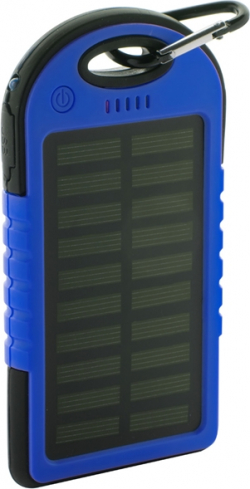 Батерия за смартфон Cool Мобилна батерия Lenard Solar, 4000 mAh, синьо-черна