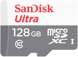 SD/флаш карта Карта памет SANDISK Ultra microSDXC UHS-I, 128GB, Class 10, 100Mb-s