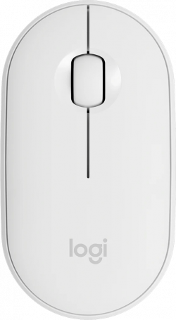 Мишка Logitech Pebble 2 M350S, Bluetooth, до 10м обхват, 1000 dpi, 3 бутона, бял цвят