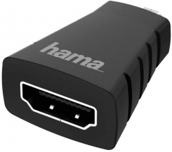Кабел/адаптер Преходник HAMA micro HDMI мъжко - HDMI женско, Ultra-HD 4K