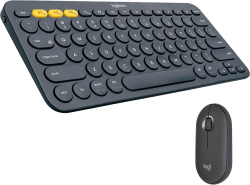 Клавиатура LOGITECH Pebble 2 Bluetooth Keyboard Combo - TONAL GRAPHITE - US INT'L