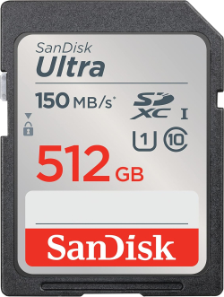 SD/флаш карта SanDisk Ultra SDXC UHS-I CARD 512 GB, 150MB; SDSDUNC-512G-GN6IN