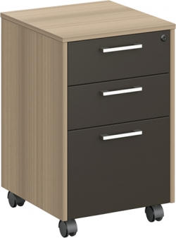 Продукт Контейнер за бюро RFG Milano, 400 х 420 х 620 mm, ПДЧ, светъл дъб и сиво