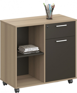 Шкаф RFG Milano, 800 х 400 х 750 mm, ПДЧ, светъл дъб и тъмносиво