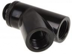 Y-конектор Alphacool Eiszapfen, Въртящ се, 45°, G1-4 външна към 2 x G1-4
