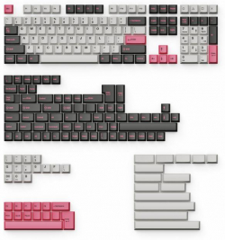 Keychron Cherry Profile Double - Shot PBT пълен комплект 219 клавишни капачки - Dolch Pink