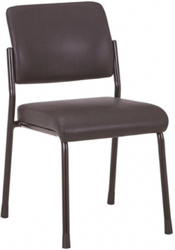 Посетителски стол RFG Solid M, екокожа, метална основа, до 150 kg, черен