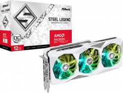Видеокарта Asrock AMD Radeon RX 7700XT Steel Legend, 12GB GDDR6, 192 bit, HDMI 2.1, 3x DP 2.1