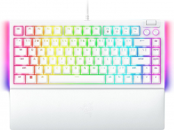 Клавиатура Razer BlackWidow V4 75%, геймърска, с кабел, механични суичове, бял цвят