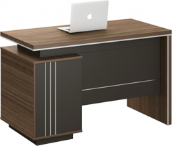 Бюро Работно RFG Chicago, с контейнер, 1200 х 600 х 750 mm, дъб Рейн и тъмносиво