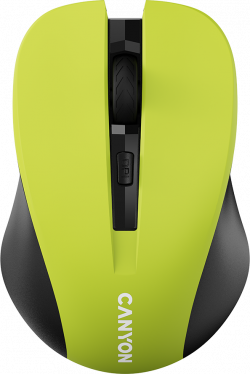 Мишка Canyon MW-1, безжична, 1600dpi, оптичен сензор, жълт цвят