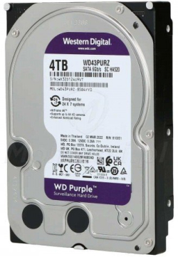 Хард диск / SSD Твърд диск WD Western Digital WD43PURZ, 3.5&quot;, 4TB, 5400RPM