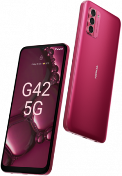 Смартфон Nokia G42 5G, 6.56", 6GB RAM, 128GB, 8МР предна камера, USB 2.0 Type-C, розов цвят