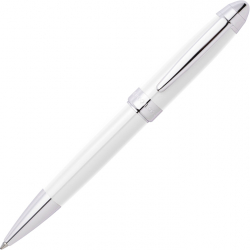 Hugo Boss Химикалка Icon, хром, в кутия, бяла