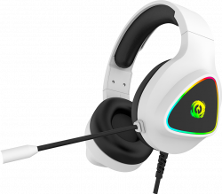 Слушалки Canyon Shadder GH-6, геймърски, с кабел, вграден микрофон, бял цвят