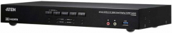 KVM продукт ATEN CS1844-AT-G превключвател, 4 порта USB 3.0, За 2 HDMI монитора
