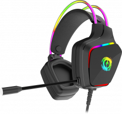 Слушалки Canyon Darkless GH-9A, с кабел, геймърски, вграден микрофон, черен цвят