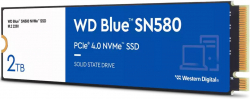 Хард диск / SSD Western Digital Blue SN580, 2TB SSD, 1x NVMe PCI Express 4.0 x4, m.2 2280, син цвят