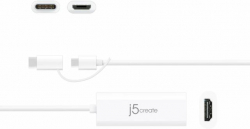 Кабел/адаптер j5create видео адаптер, JUA165C, За андроид USB-C-USB-B мъжко - HDMI женско