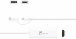 j5create видео адаптер, JUA165C, За андроид USB-C-USB-B мъжко - HDMI женско