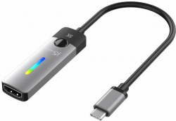 Адаптер j5create JCA157, USB-C мъжко - HDMI 2.1 женско, 8K