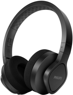 Слушалки Philips TAA4216BK, с Bluetooth, вграден микрофон, черен цвят