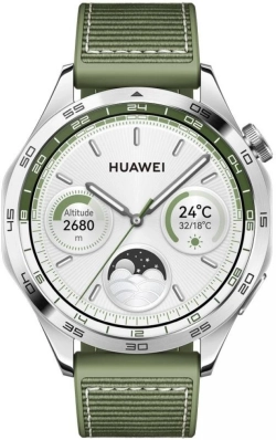 Смарт часовник UAWEI Watch GT4, 1.43" AMOLED, HarmonyOS, Bluetooth 5.2, 524 mAh, Зелен