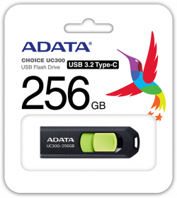 USB флаш памет 256GB TYPE-C UC300 ADATA BK-GN