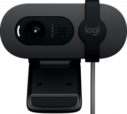 Уеб камера Logitech Brio 100, 1920 x1080 FullHD, за монитор, 1x USB 2.0, черен цвят