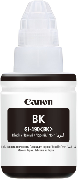 Касета с мастило Canon GI-490, за Canon PIXMA G1400/G2400/G3400, 6000 копия, черен цвят