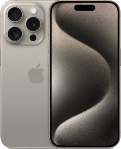 Смартфон Apple iPhone 15 Pro, 6.1" Super Retina, 8GB, 128GB, 48MP, 3274mAh, BT 5.3, Сив