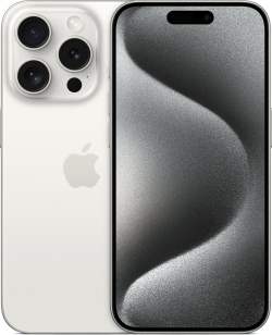 Смартфон Apple iPhone 15 Pro Max, 6.7" uper Retina XDR OLED, 8GB, 1TB, 48MP, 4441 mAh, Бял