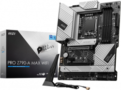 Дънна платка MSI PRO Z790-A MAX WIFI, ATX, Socket 1700, Dual Channel, 4x DDR5, 4x USB 2.0