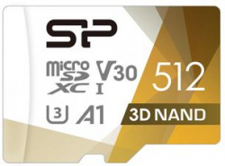 SD/флаш карта Silicon Power Superior Pro, 512GB, microSDXC, Class 10, SD Adapter
