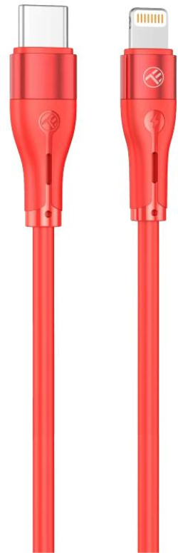 Кабел/адаптер Tellur Silicone кабел за данни, Type-C - Lightning Cable, 1м, червен