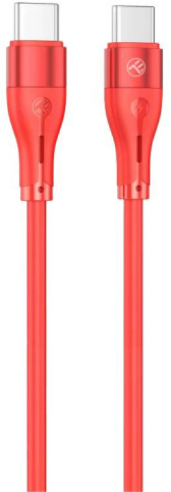 Кабел/адаптер Tellur Silicone кабел за данни, USB-C - USB-C, 1м, червен