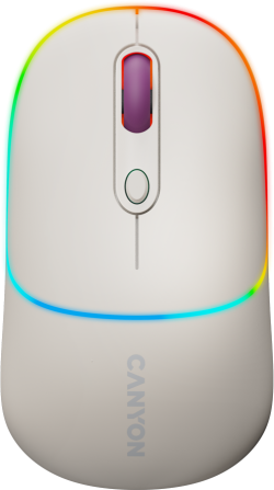 Мишка Геймърска Canyon MW-22, wireless Bluetooth, с 4 бутона, 1600 dpi, бежов цвят
