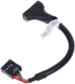 Кабел/адаптер Адаптер USB 3.0 20-pin мъжки към USB 2.0 9-pin женски за дънна платка