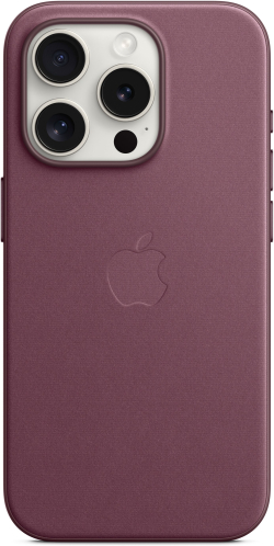 Калъф за смартфон Apple iPhone 15 Pro FineWoven Case with MagSafe, микрофибър, лилав