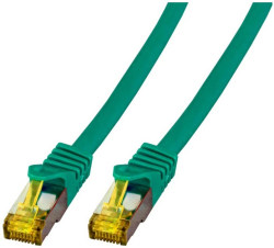 Медна пач корда RJ45 Пач корда S-FTP, кат. 6A, LSZH, кат. 7 Raw cable, зелена Изберете дължина 1.5 метра