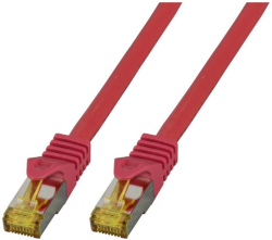 Медна пач корда RJ45 Пач корда S-FTP, Cat.6A, LSZH, Cat.7 Raw cable, червена, 1.5 метра