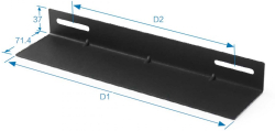 Аксесоар за шкаф L-образни профили за задържане на оборудване в шкаф, 500 мм, черни