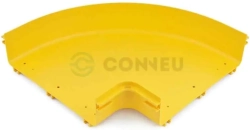 Елемент Хоризонтален ъгъл за жълта кабелна скара 360 мм Conneu Fiber Raceway