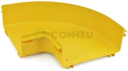 Елемент Хоризонтален ъгъл за жълта кабелна скара 240 мм Conneu Fiber Raceway