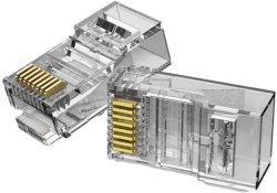 Кат. 6 конектор, UTP, RJ45 8P8C, за кръгъл кабел, без водач