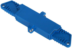 Конектор / букса E2000/UPC Оптичен адаптер, керамичен, симплекс, сингъл мод, син цвят