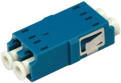 Мрежов аксесоар LC дуплексен оптичен адаптер, без фланци, син, Conneu
